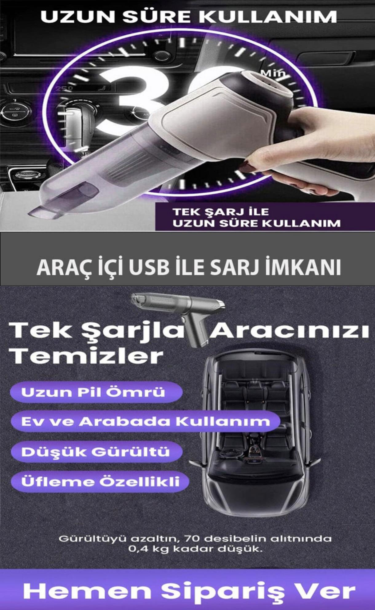 Araç İçi Oto Süpürge
